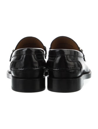 Burberry Patent Leather Studded Accents Loafers