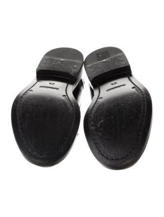 Burberry Patent Leather Studded Accents Loafers