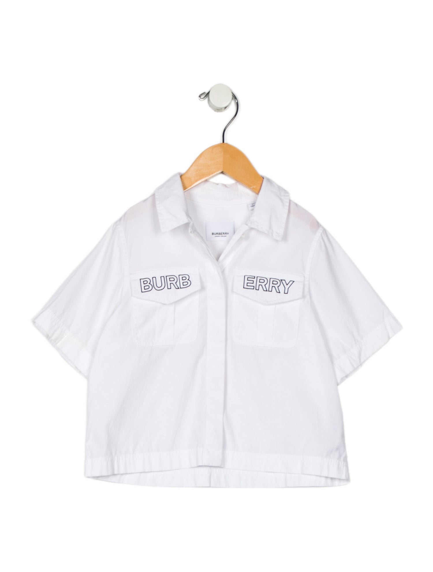 Burberry toddler girls' white and black shirt