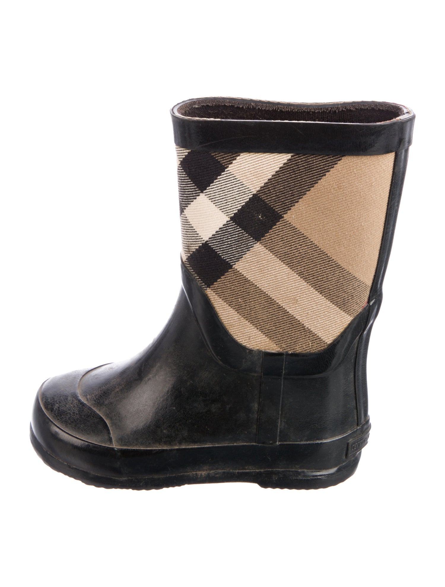 Burberry Boys' Patterned Rubber Rain Boots