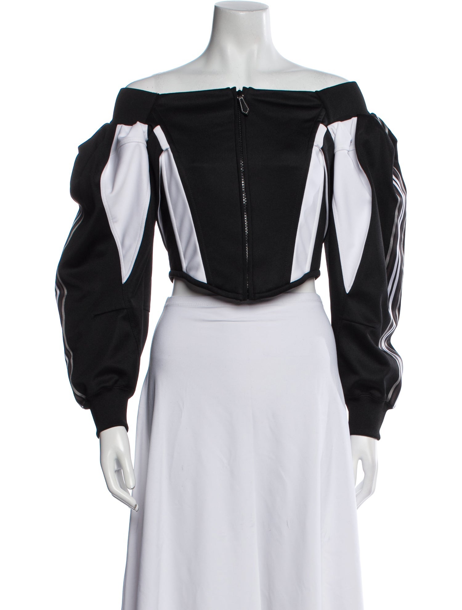 Burberry Off-The-Shoulder Long Sleeve Crop Top w/ Tags