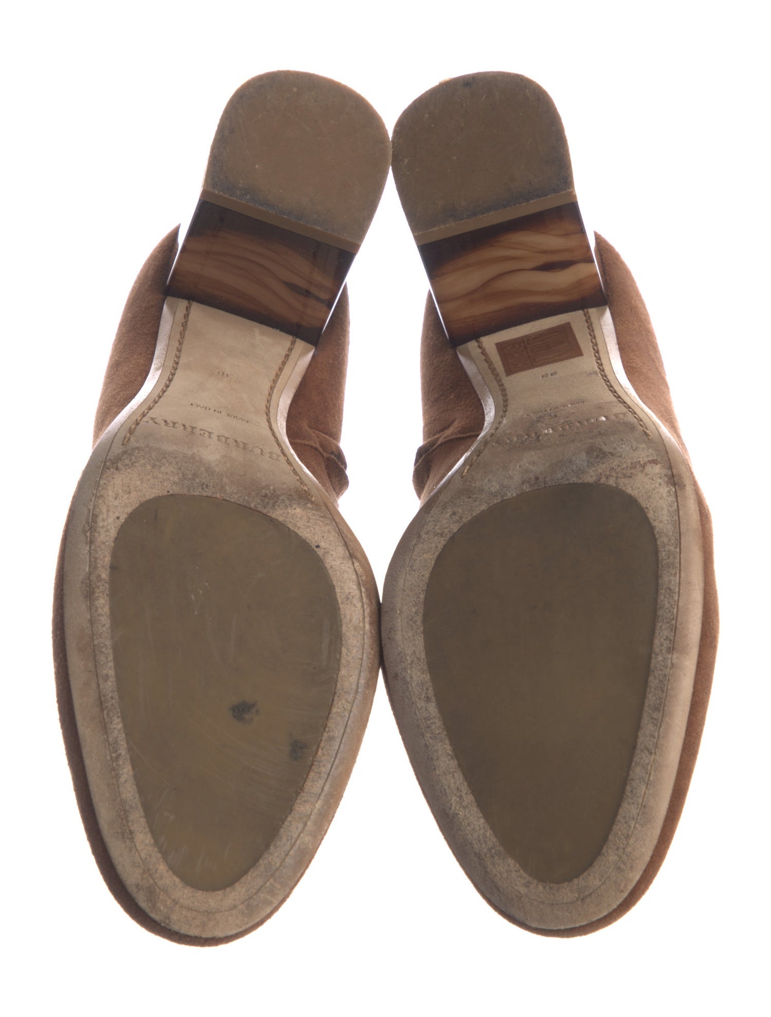 Burberry Suede Colorblock Pattern Boots