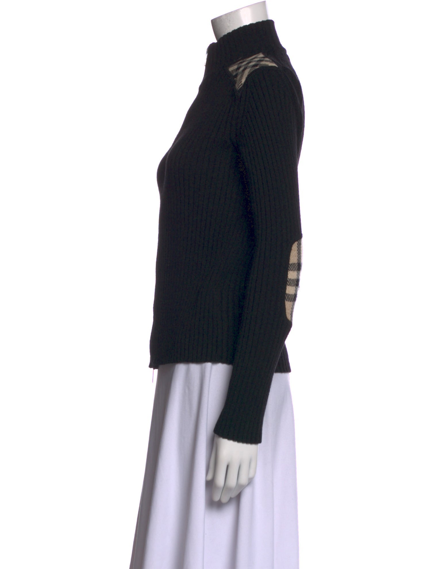 Burberry Merino Wool Mock Neck Sweater