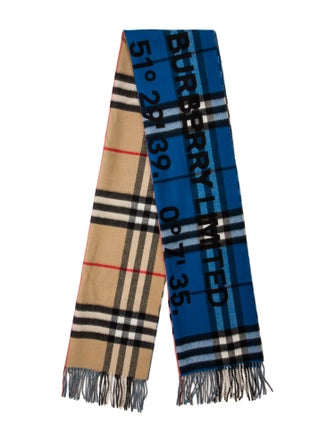 Burberry Cashmere House Check Pattern Scarf
