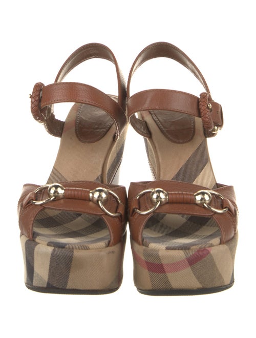 Burberry Nova Check Pattern Leather Sandals