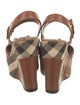 Burberry Nova Check Pattern Leather Sandals