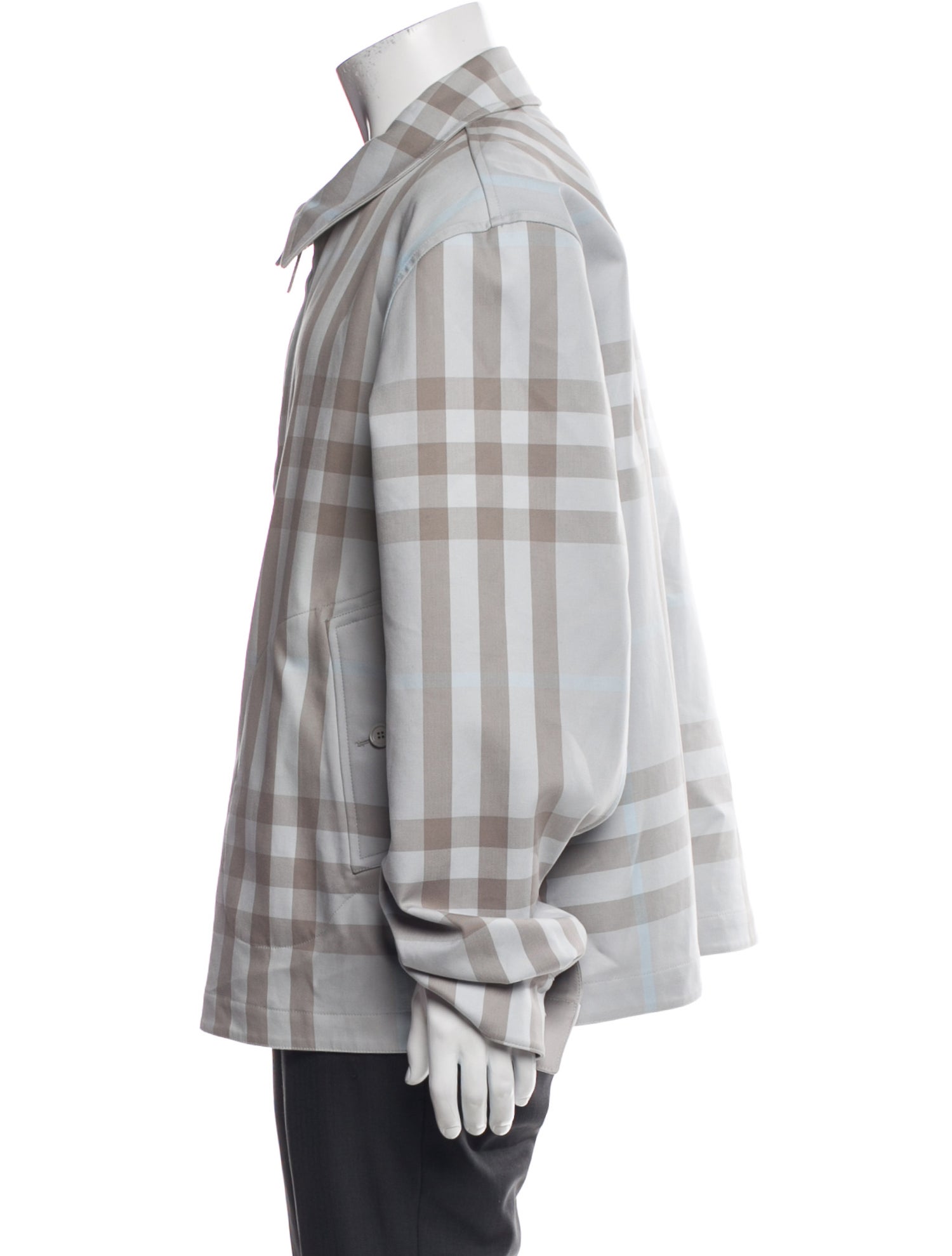 Burberry Plaid Print Jacket