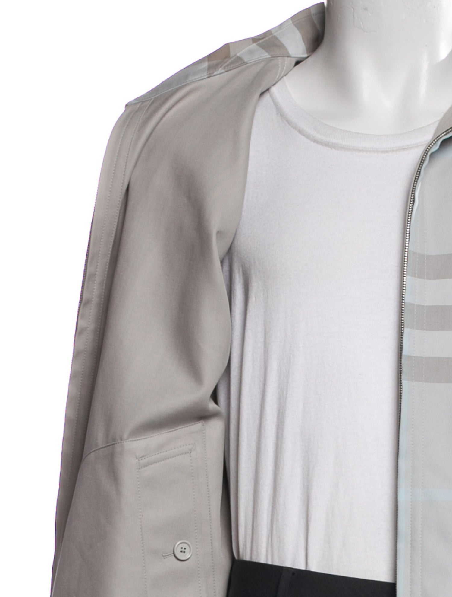 Burberry Plaid Print Jacket