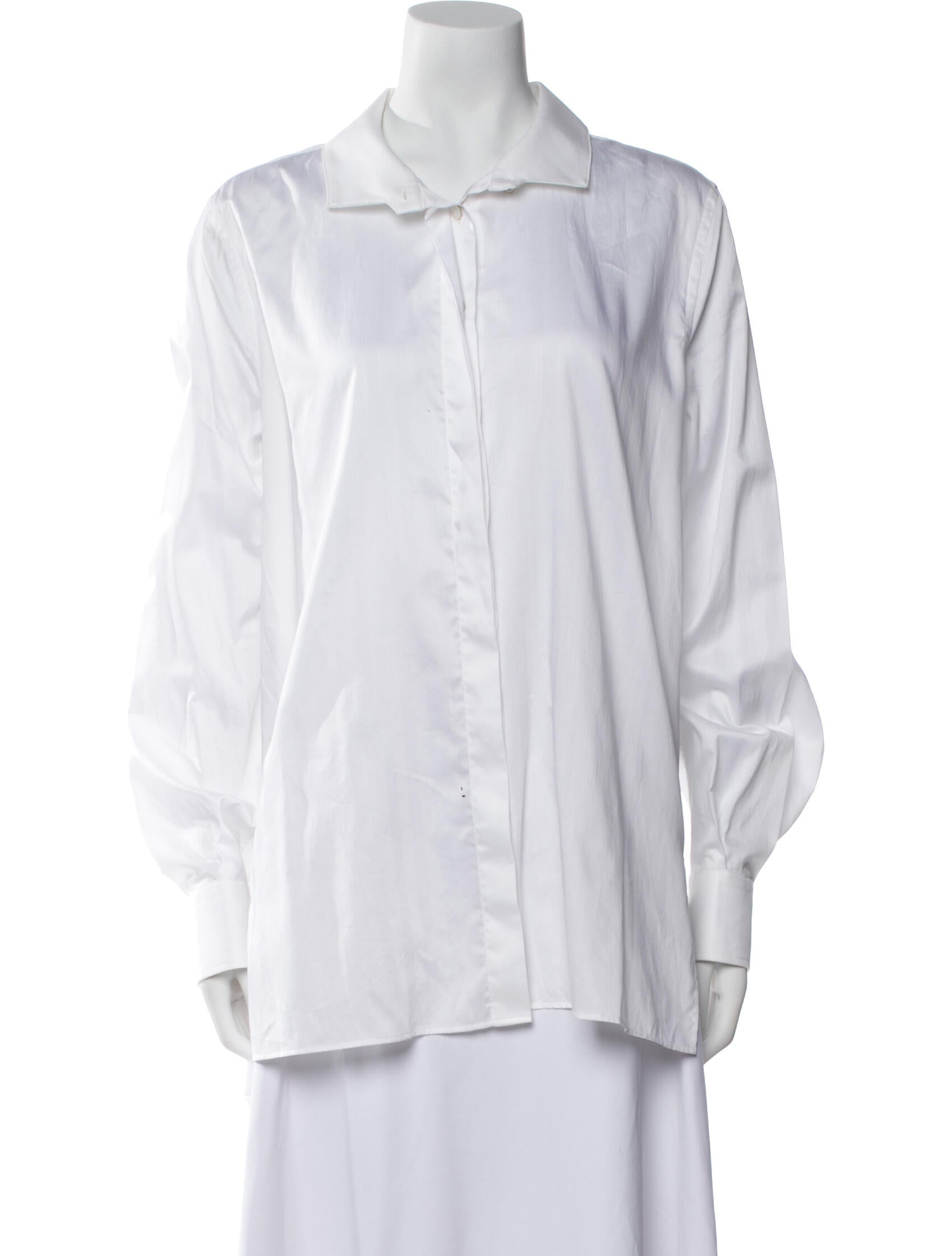 Burberry Long Sleeve Button-Up Top