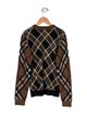 Burberry Check Print Crewneck Sweater