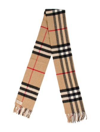 Burberry Cashmere Nova Check Pattern Scarf