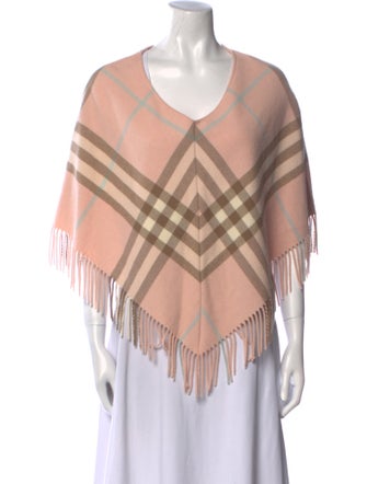 Burberry Merino Wool Plaid Print Sweater