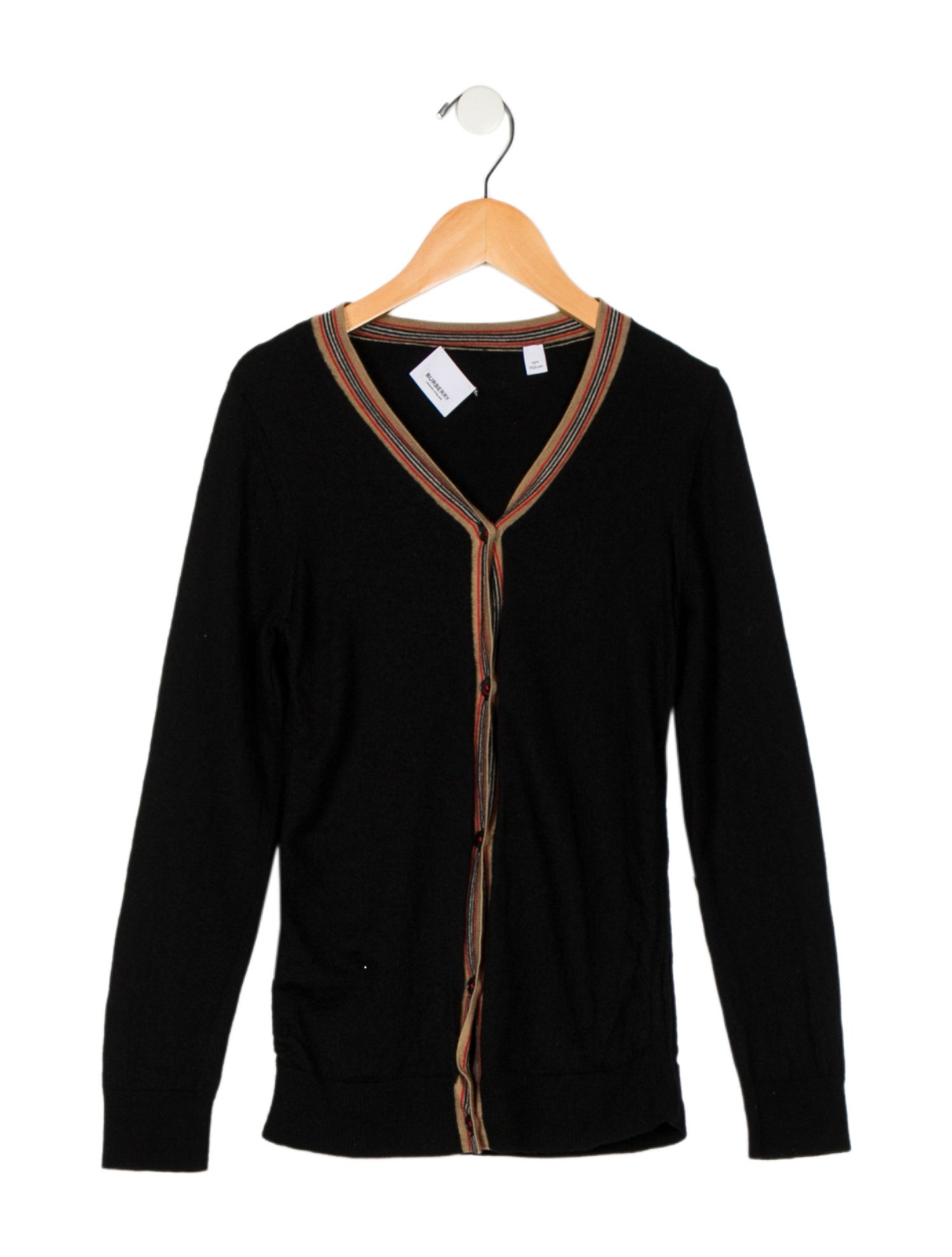 Burberry Kids Nova Trim Knit Cardigan