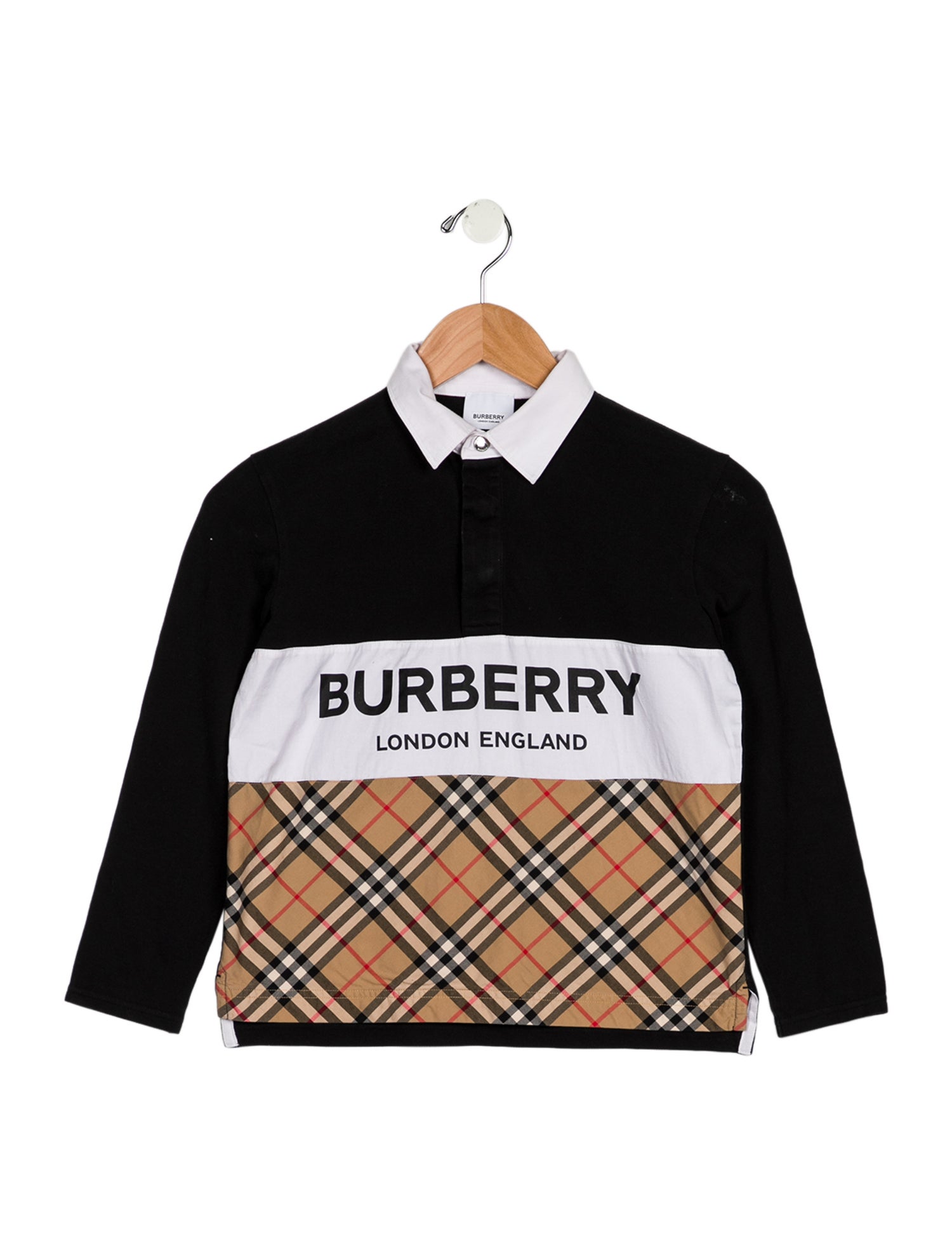 Burberry kid boys' multicolored polo shirt