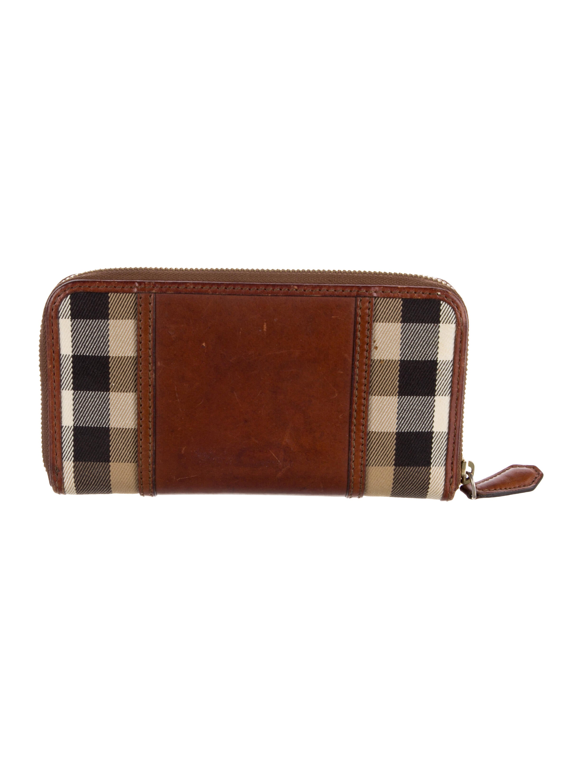 Burberry Nova Check Pattern Canvas Continental Wallet