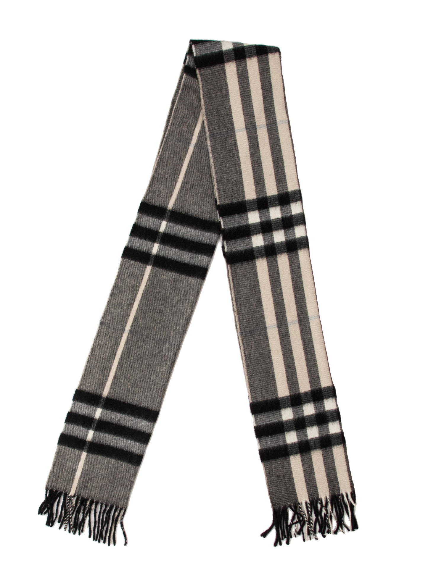 Burberry Cashmere Plaid Print Scarf
