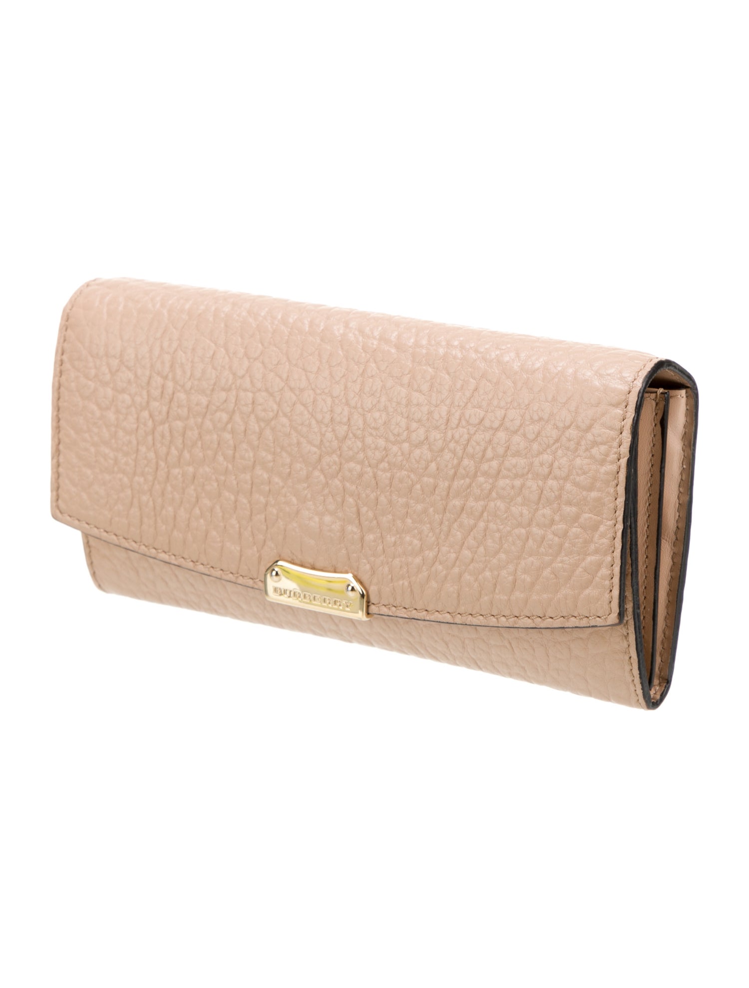 Burberry Leather Striped Continental Wallet