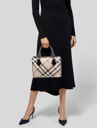 Burberry Nova Check Top Handle Bag