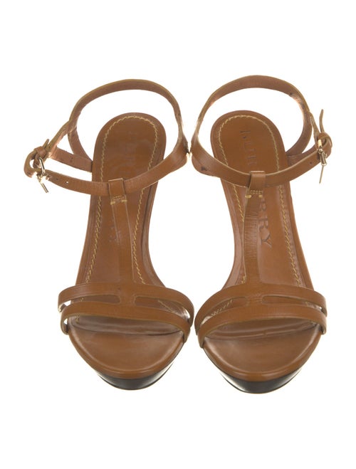 Burberry Leather T-Strap Sandals