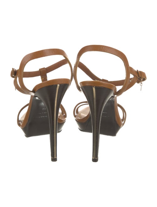 Burberry Leather T-Strap Sandals