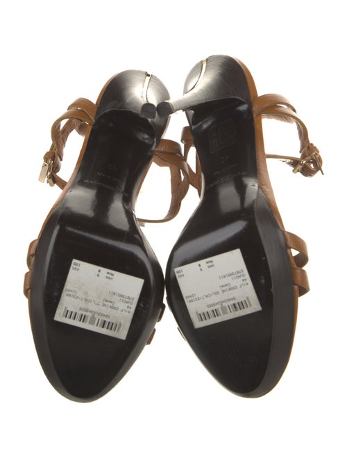 Burberry Leather T-Strap Sandals