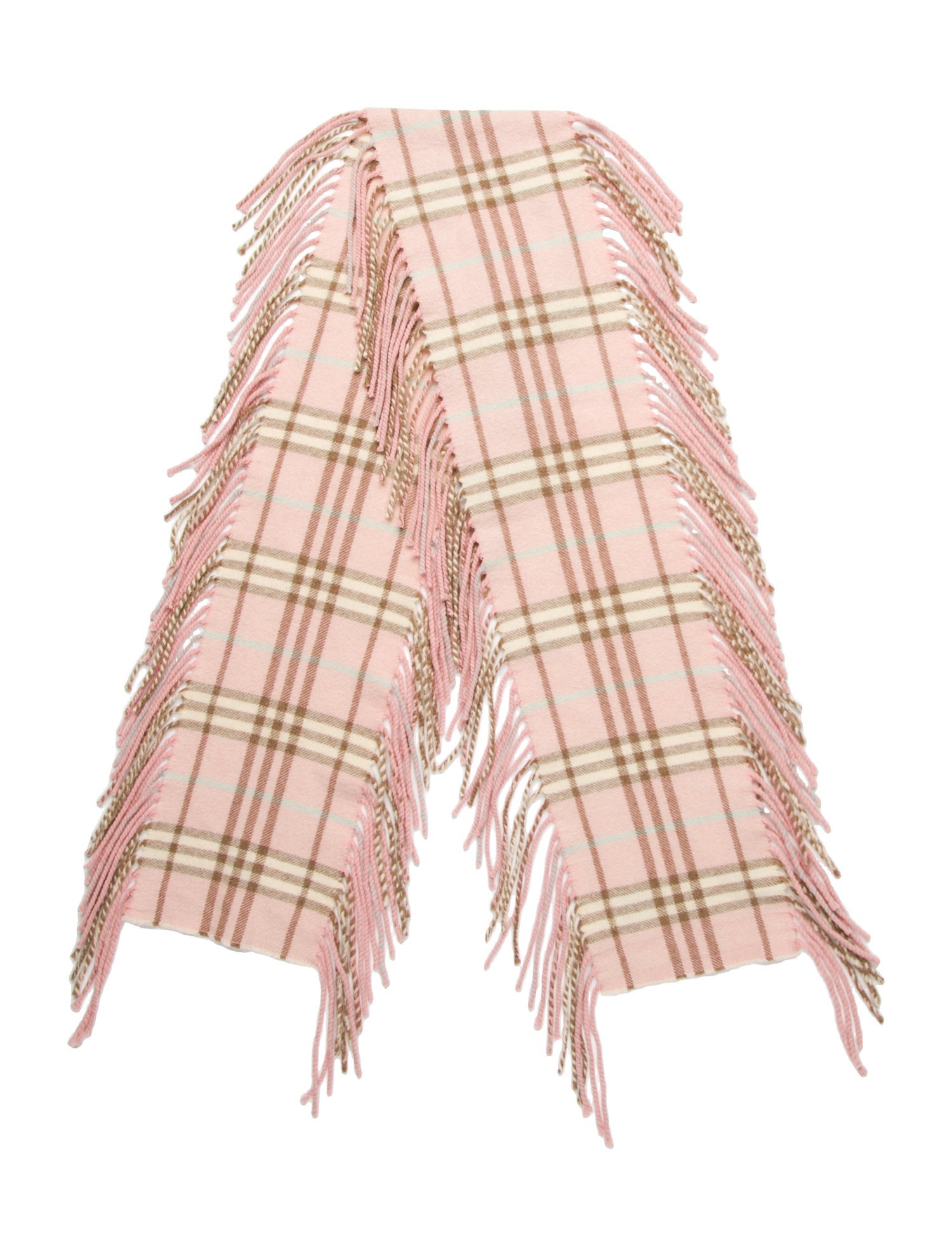 Burberry Cashmere House Check Pattern Scarf