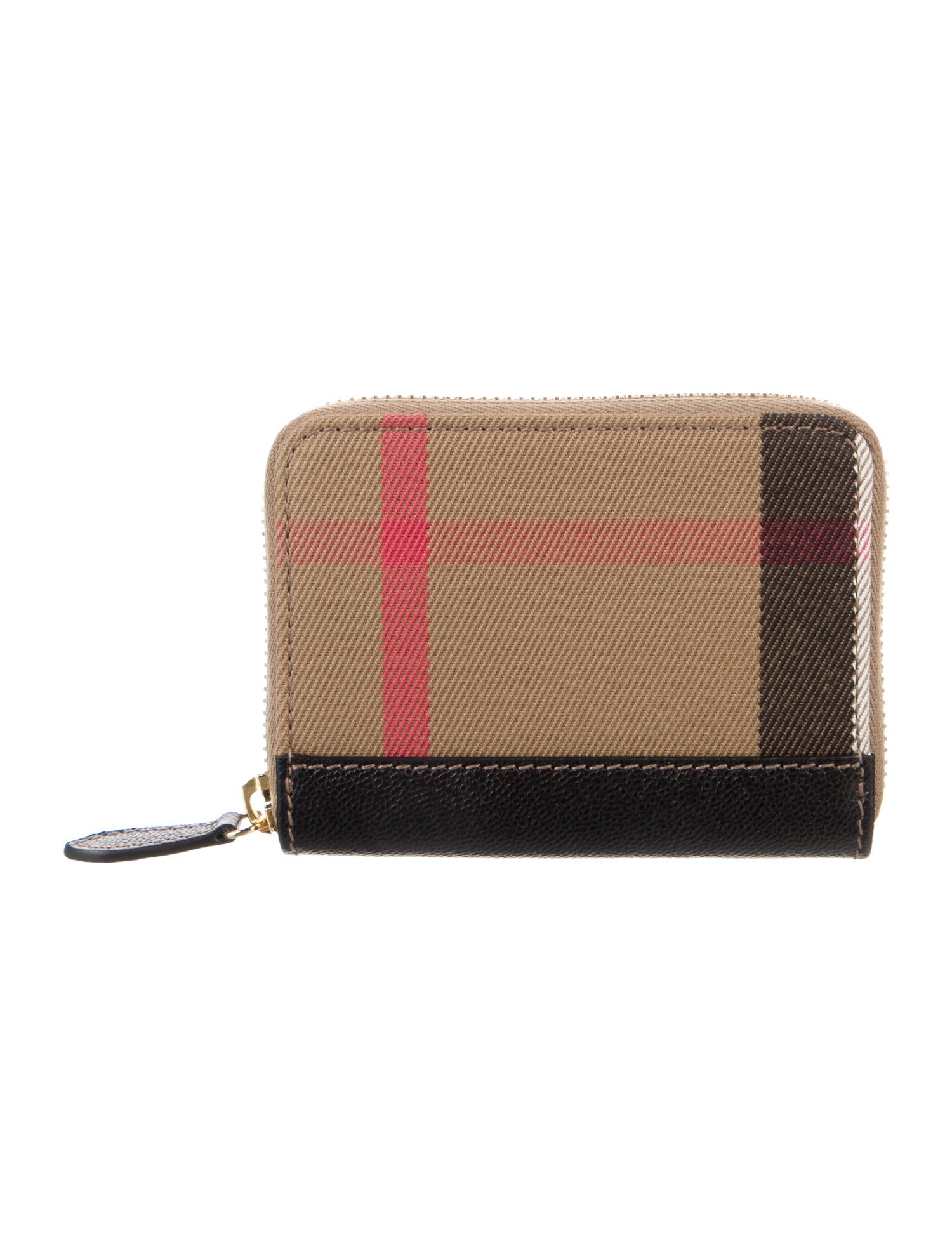 Burberry Canvas Plaid Print Wallet w/ Tags