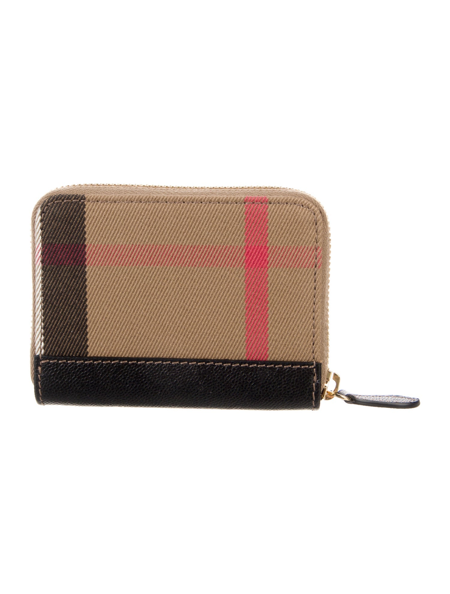 Burberry Canvas Plaid Print Wallet w/ Tags