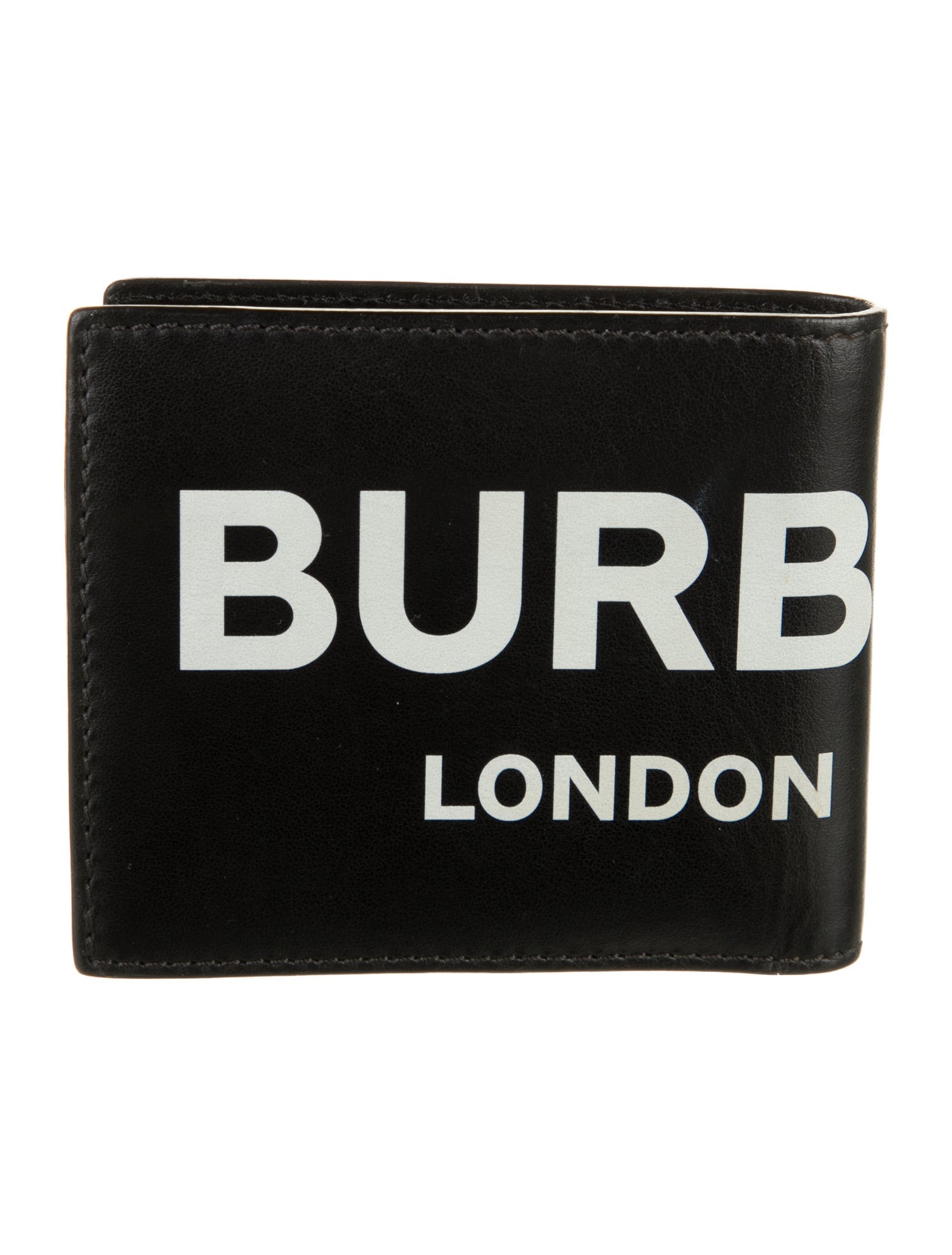 Burberry Leather Printed Bifold Wallet