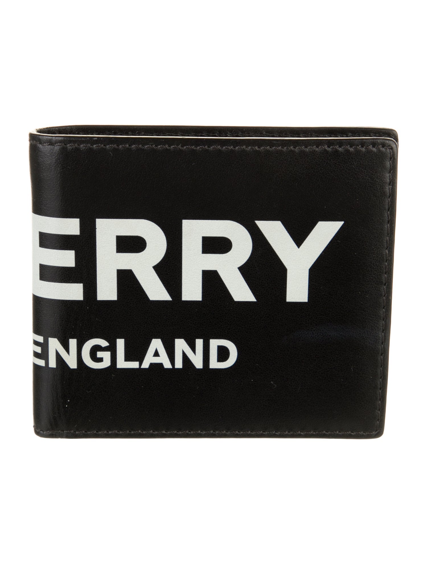 Burberry Leather Printed Bifold Wallet