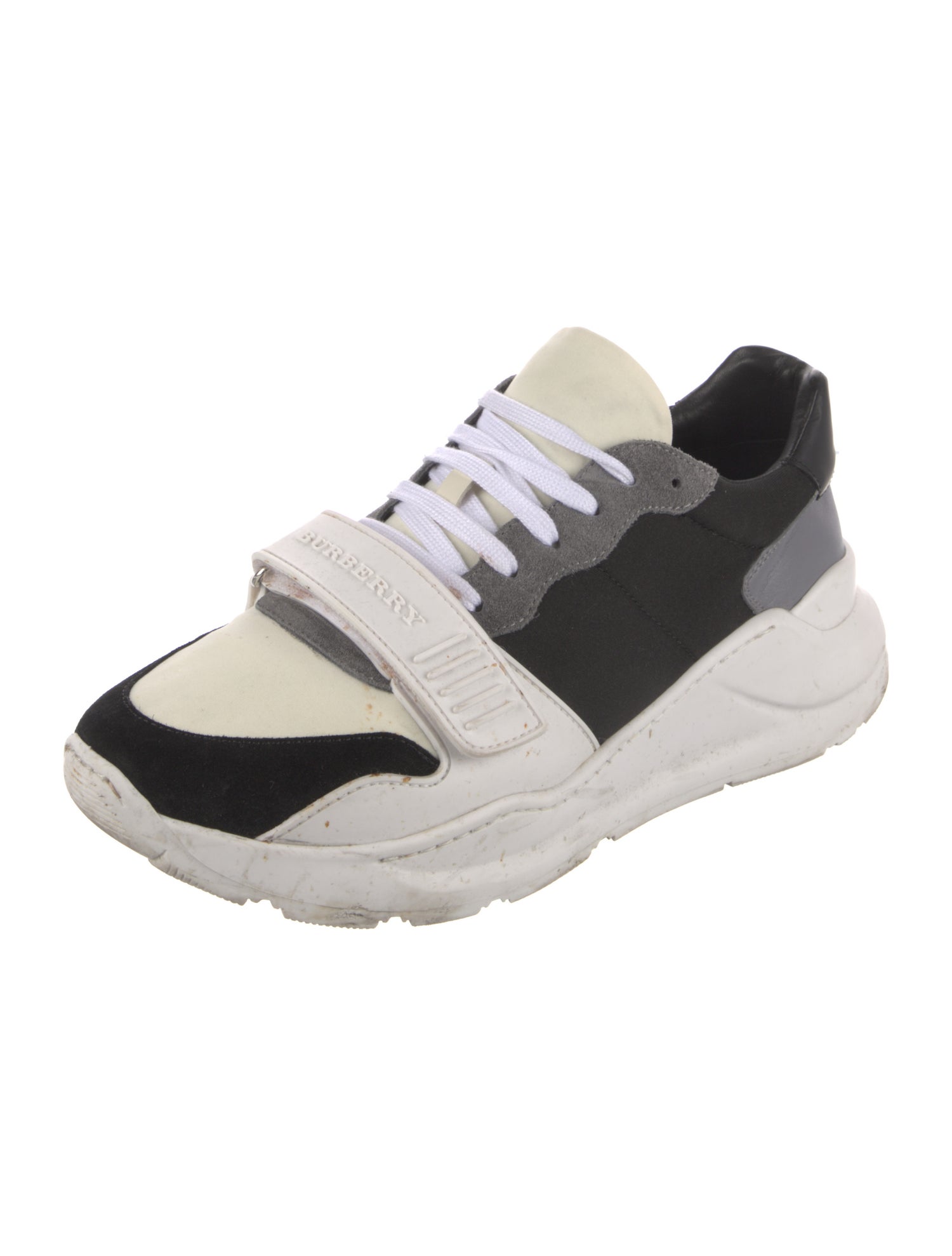 Burberry Colorblock Pattern Athletic Sneakers