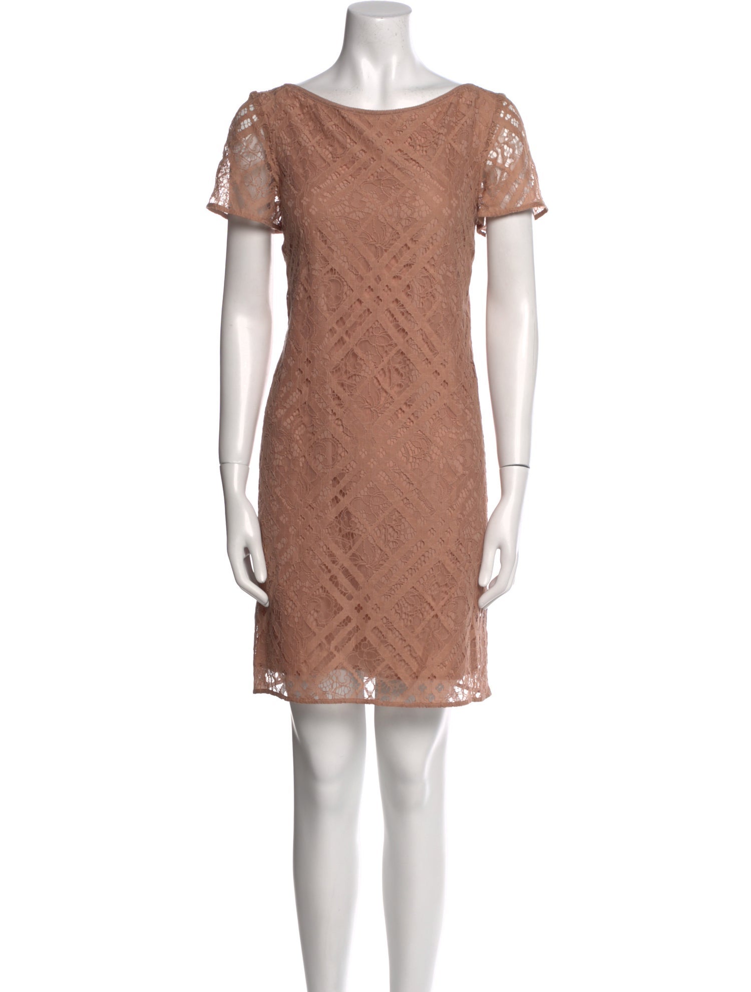 Burberry Bateau Neckline Mini Dress