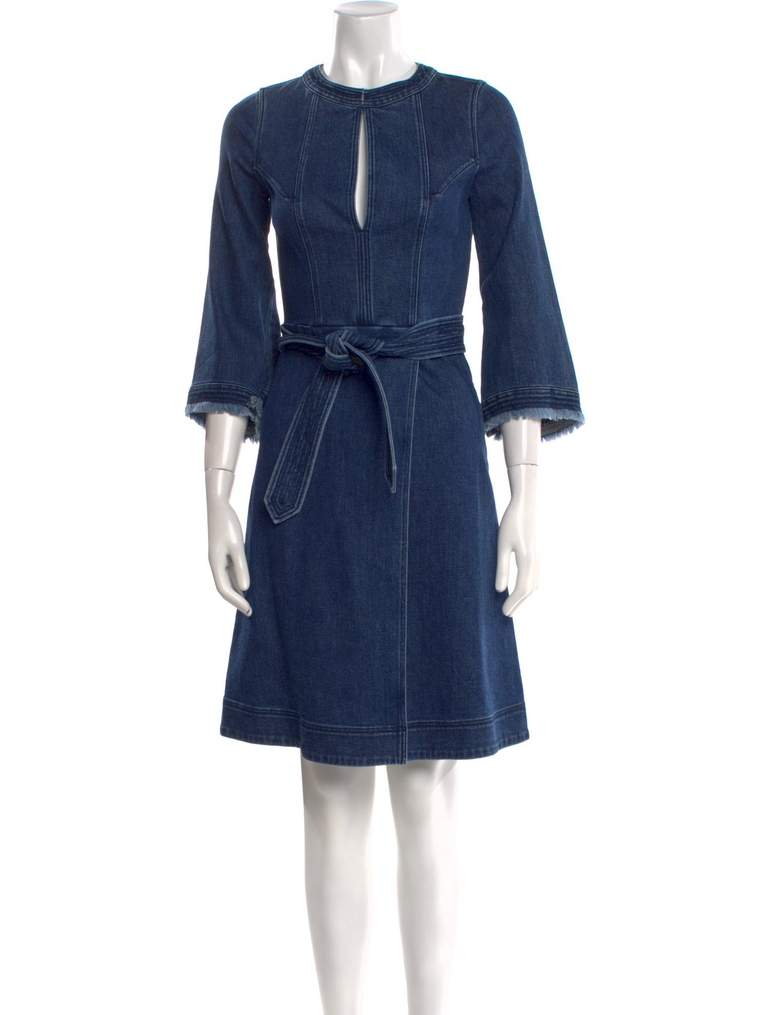 Burberry Crew Neck Knee-Length Dress