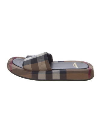 Burberry Exploded Check Pattern Canvas Slides