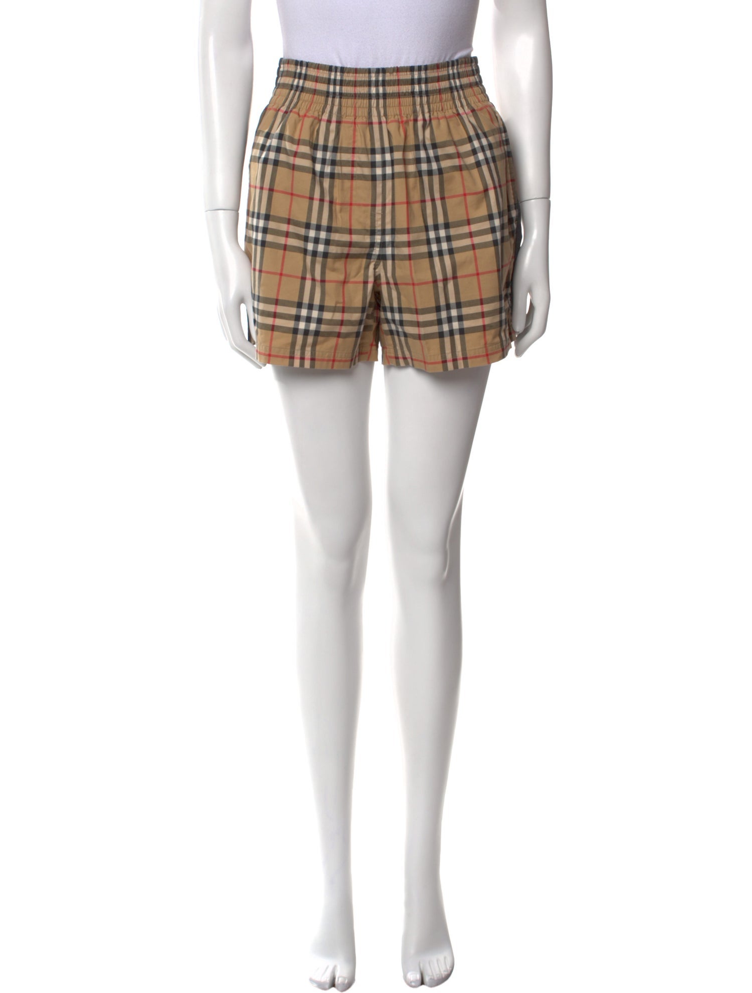 Burberry Plaid Print Mini Shorts