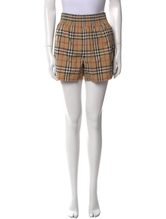 Burberry Plaid Print Mini Shorts