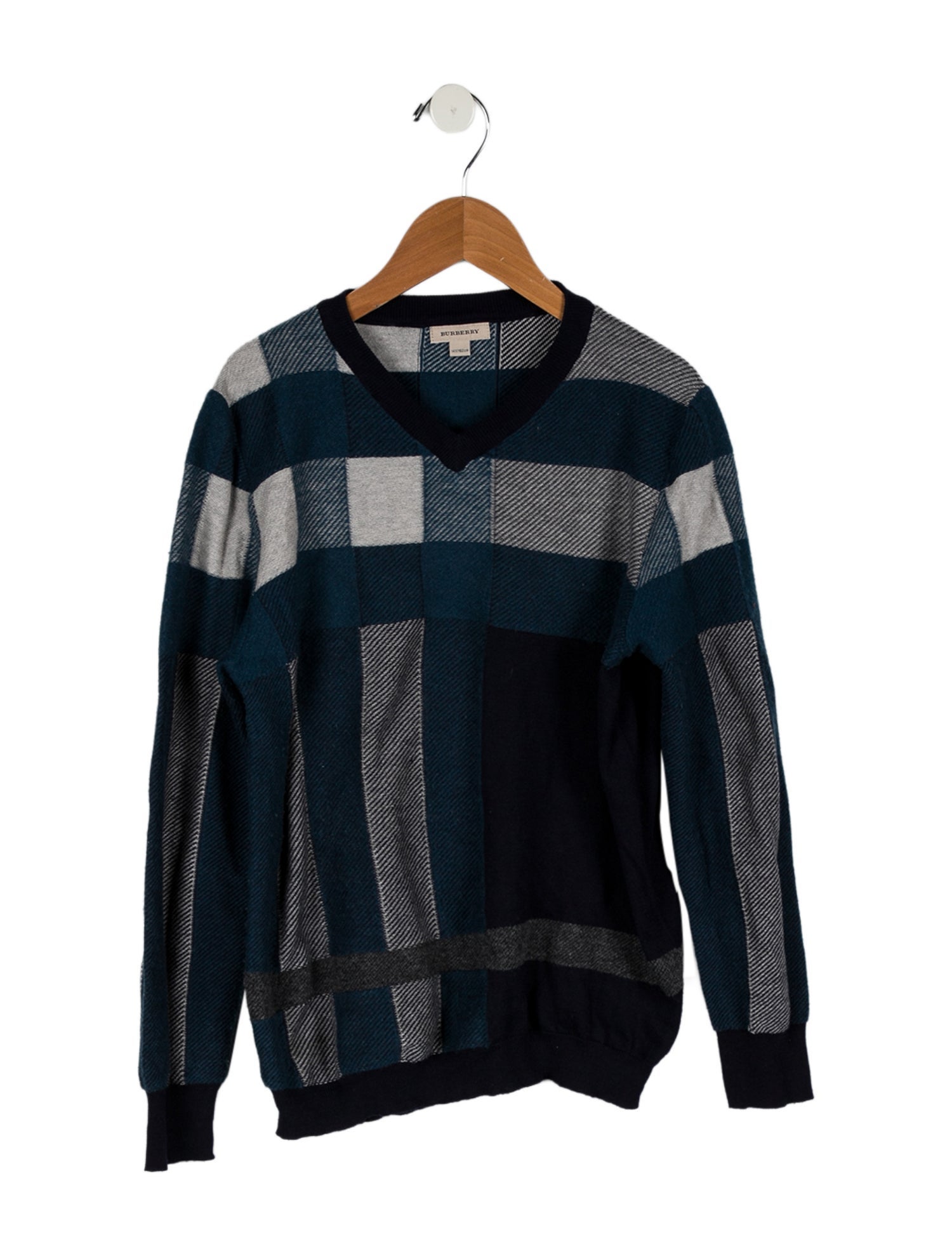 Burberry Boys' Checkprint Knit Sweater