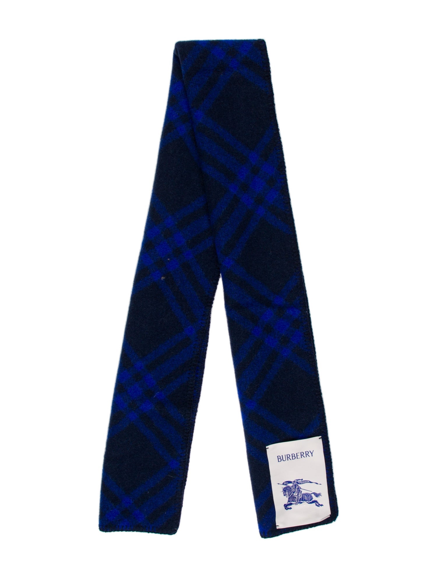 Burberry Wool Plaid Print Scarf