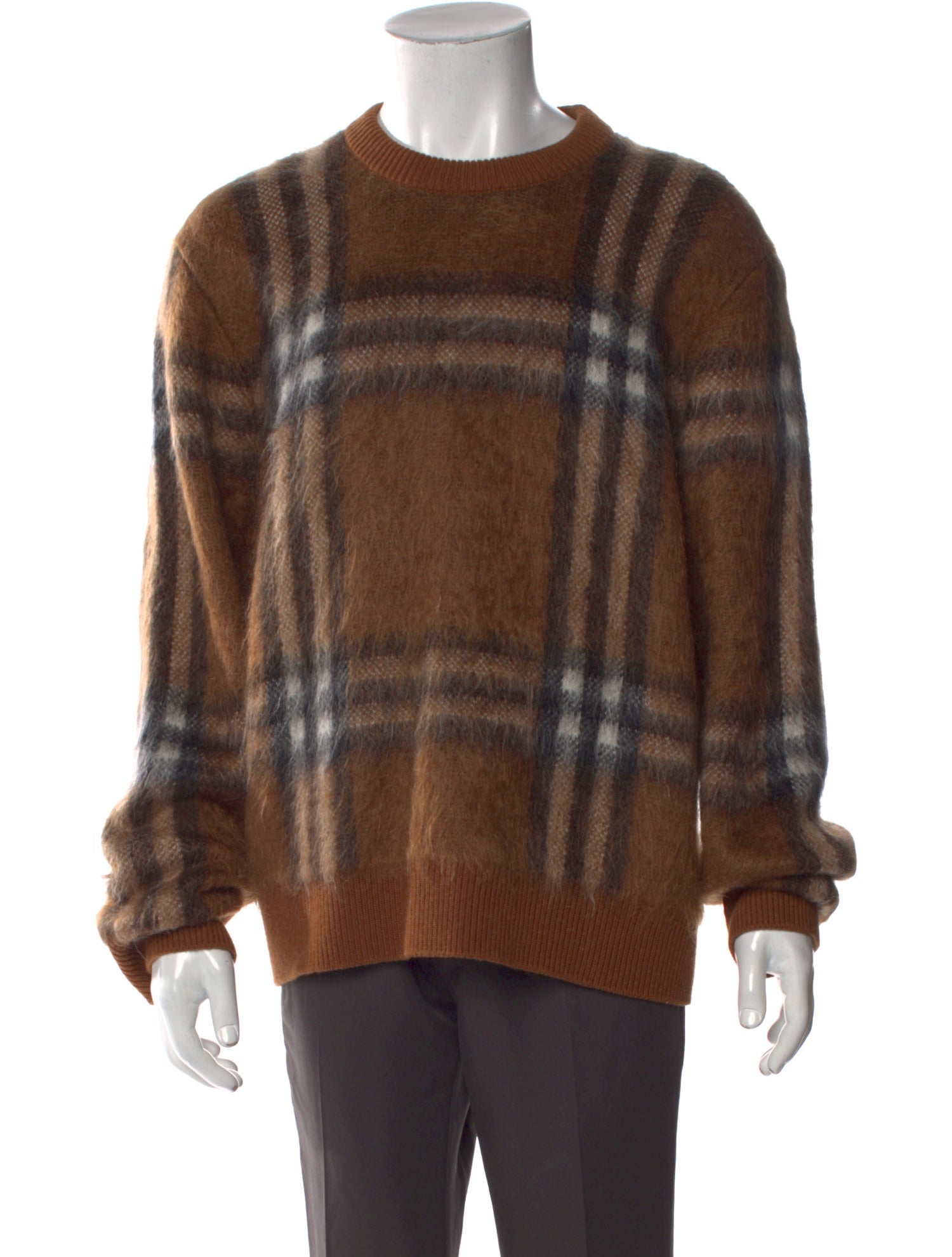 Burberry House Check Pattern Crew Neck Pullover
