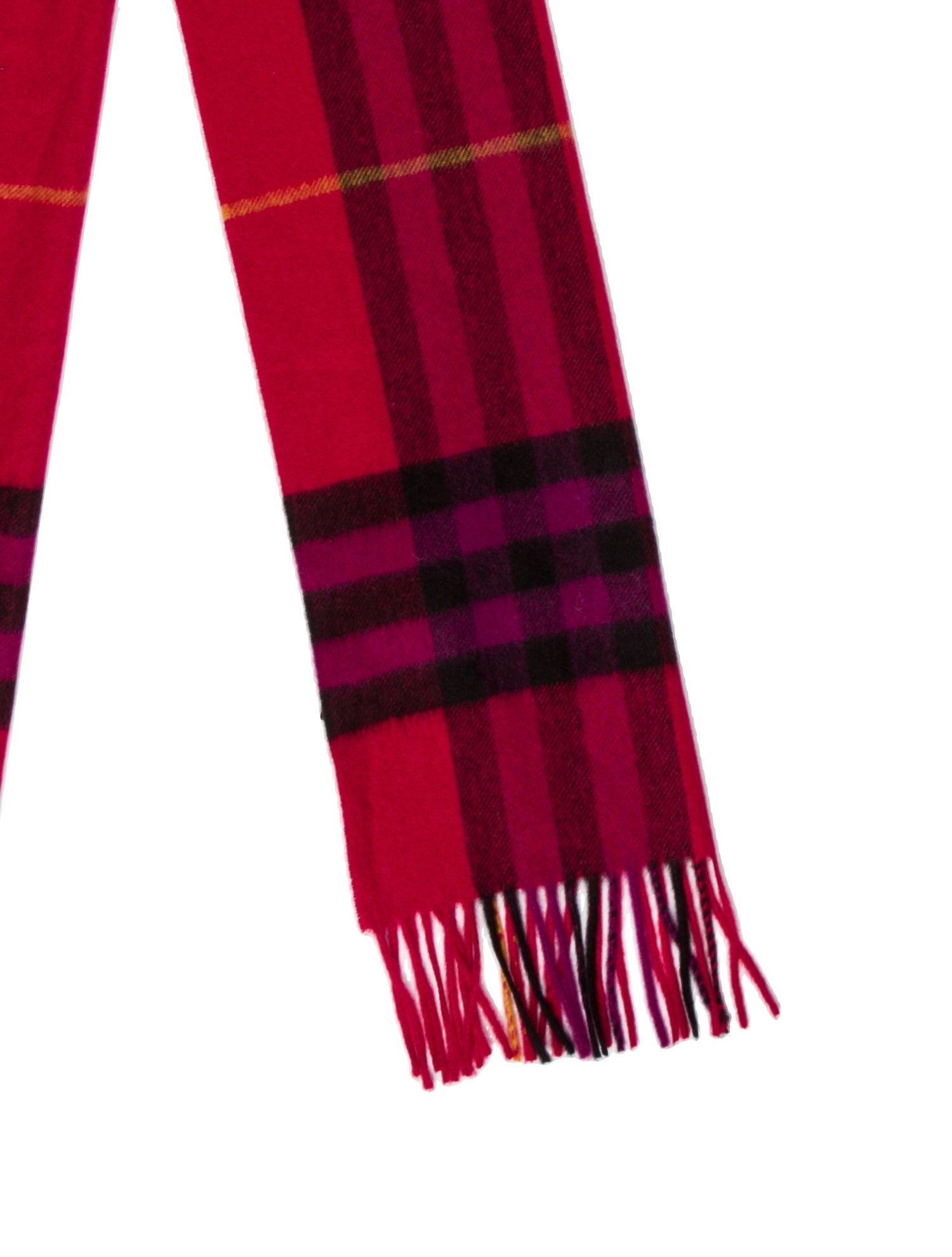 Burberry Cashmere Plaid Print Scarf