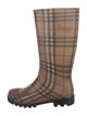 Burberry Horseferry Check Pattern Rubber Rain Boots