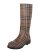 Burberry Horseferry Check Pattern Rubber Rain Boots