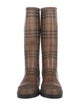 Burberry Horseferry Check Pattern Rubber Rain Boots