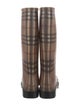 Burberry Horseferry Check Pattern Rubber Rain Boots