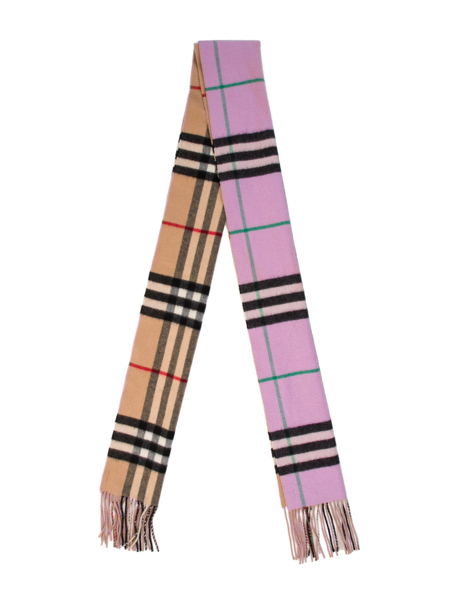 Burberry Cashmere Nova Check Pattern Scarf