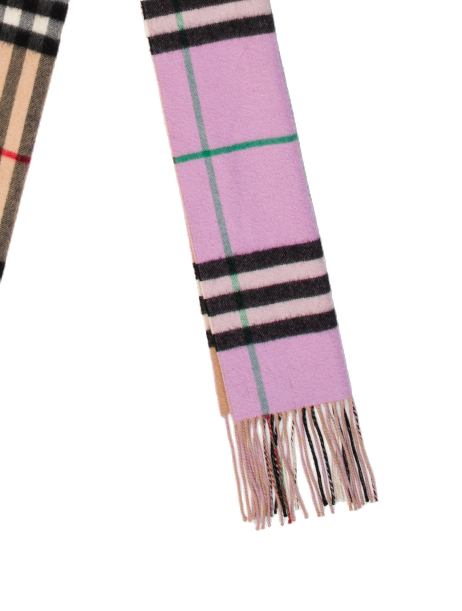 Burberry Cashmere Nova Check Pattern Scarf