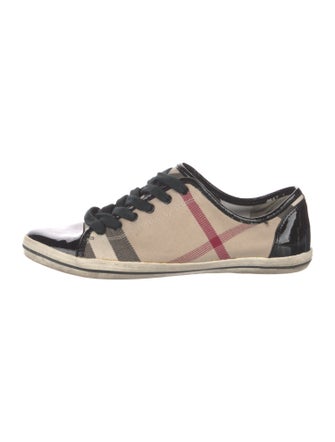 Burberry Exploded Check Pattern Canvas Sneakers