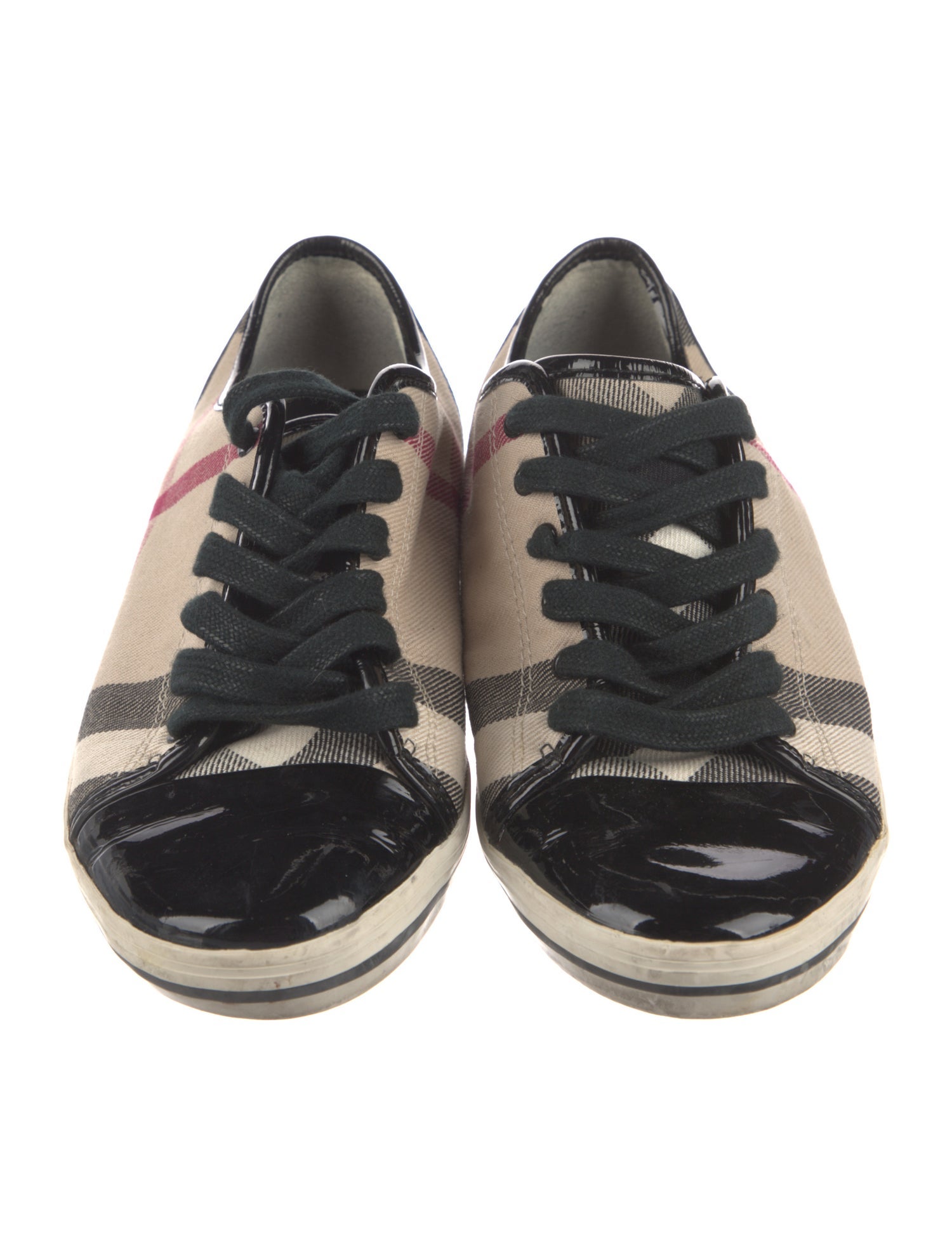 Burberry Exploded Check Pattern Canvas Sneakers