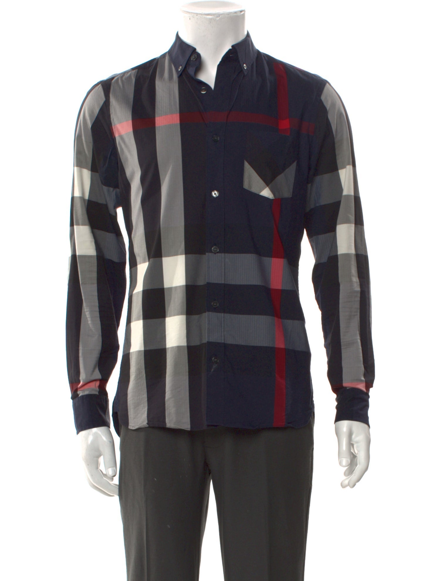 Burberry Abstract Check Long Sleeve Shirt