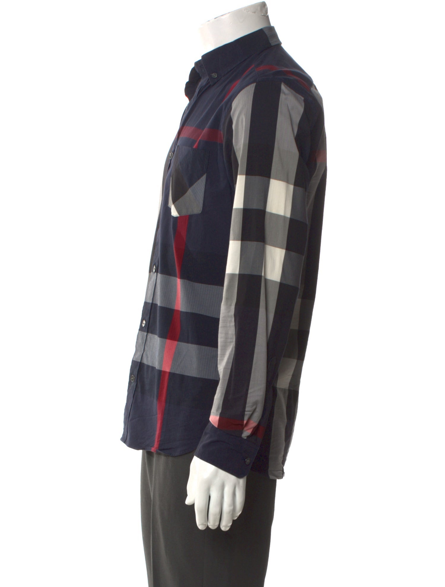 Burberry Abstract Check Long Sleeve Shirt